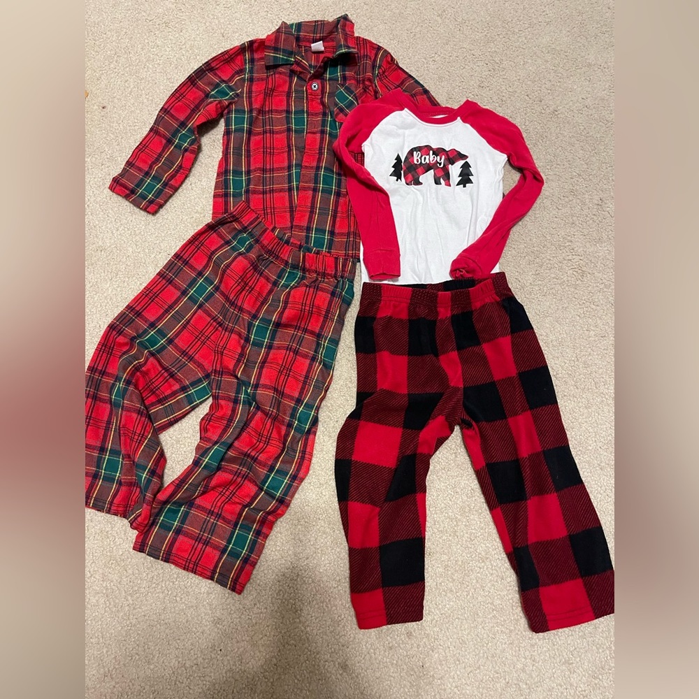 TWO pairs of Christmas Pajamas- Size 3T Boys